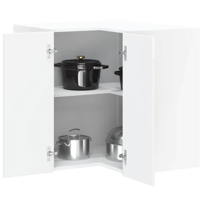 Armario de cocina de esquina pared Porto blanca de alto brillo