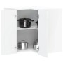Armario de cocina de esquina pared Porto blanca de alto brillo