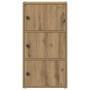 Estantería de madera de ingeniería roble artisan 40x24x77 cm
