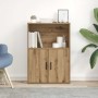 Estantería de madera de ingeniería roble artisan 60x24x85 cm