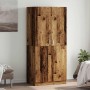 Armario de madera de ingeniería madera envejecida 80x52x180 cm