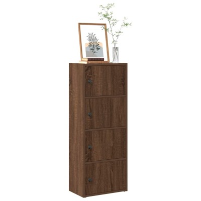 Estantería madera de ingeniería marrón roble 40x24x102 cm