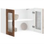 Armario pared cocina puerta de cristal Kalmar madera vieja