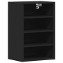 Armario colgante de cocina contrachapada negro 40x29,5x60 cm