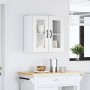 Armario pared cocina puerta de cristal Lucca blanca