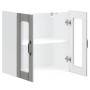 Armario pared cocina puerta de cristal Lucca sonoma gris