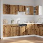 Mueble de cocina 11 piezas madera contrachapada madera vieja