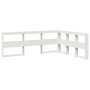 Cabecero librería en forma L madera maciza pino blanco 40 cm