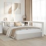 Cabecero librería en forma L madera maciza pino blanco 40 cm