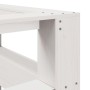Cabecero librería en forma L madera maciza pino blanco 40 cm