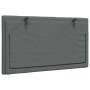 Cabecero de cama acolchado tela gris oscuro 80 cm