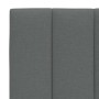 Cabecero de cama acolchado tela gris oscuro 80 cm
