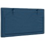 Cabecero de cama acolchado tela azul 80 cm