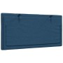 Cabecero de cama acolchado tela azul 100 cm