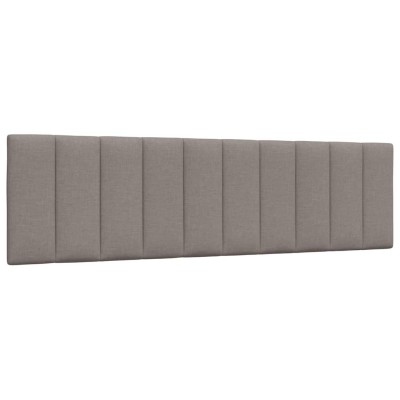 Cabecero de cama acolchado tela gris taupé 180 cm