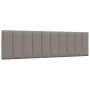 Cabecero de cama acolchado tela gris taupé 180 cm