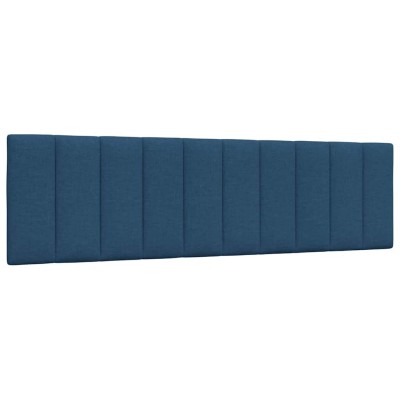 Cabecero de cama acolchado tela azul 180 cm