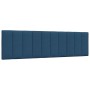 Cabecero de cama acolchado tela azul 180 cm