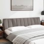 Cabecero de cama acolchado tela gris taupe 200 cm