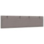 Cabecero de cama acolchado tela gris taupe 200 cm