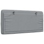 Cabecero de cama acolchado tela gris claro 100 cm