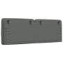Cabecero de cama acolchado tela gris oscuro 120 cm