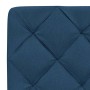 Cabecero de cama acolchado tela azul 120 cm