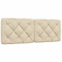 Cabecero de cama acolchado tela crema 140 cm