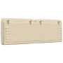Cabecero de cama acolchado tela crema 140 cm