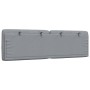 Cabecero de cama acolchado tela gris claro 160 cm