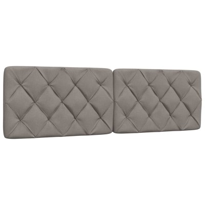Cabecero de cama acolchado tela gris taupé 160 cm