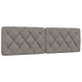 Cabecero de cama acolchado tela gris taupé 160 cm