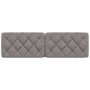Cabecero de cama acolchado tela gris taupé 160 cm