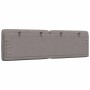 Cabecero de cama acolchado tela gris taupé 160 cm