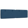 Cabecero de cama acolchado tela azul 180 cm