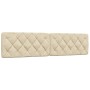 Cabecero de cama acolchado tela crema 200 cm