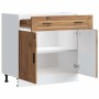 Mueble bajo de cocina porto madera vieja madera reconstituida