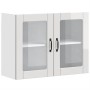 Armario pared cocina puerta cristal Lucca blanca alto brillo