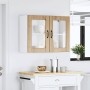 Armario pared cocina puerta de cristal Lucca roble artesanal