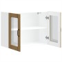 Armario pared cocina puerta de cristal Lucca roble artesanal