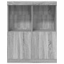 Aparador madera de ingeniería gris sonoma 81x37x100 cm