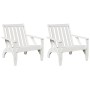 Sillas de jardín adirondack 2 uds blanco 75x77x77 cm