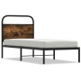 Estructura cama sin colchón 80x200 cm madera roble ahumado