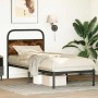 Estructura cama sin colchón 80x200 cm madera roble ahumado