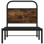 Estructura cama sin colchón 80x200 cm madera roble ahumado