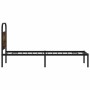 Estructura cama sin colchón 80x200 cm madera roble ahumado