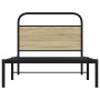 Estructura de cama sin colchón 107x203 cm madera roble Sonoma