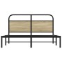 Estructura de cama sin colchón 160x200 cm madera roble Sonoma