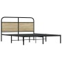 Estructura de cama sin colchón 160x200 cm madera roble Sonoma