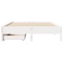 Estructura de cama sin colchón madera de pino blanca 140x200 cm